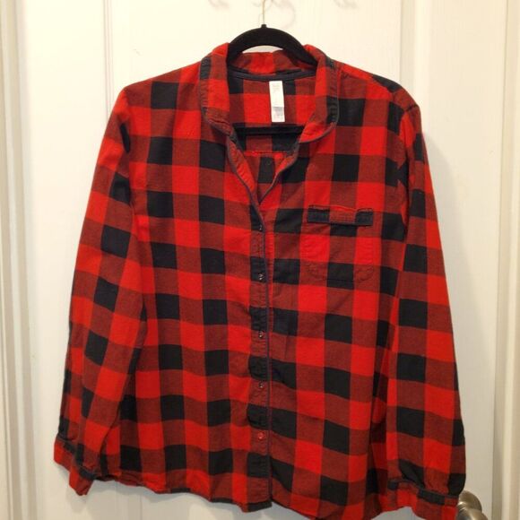 Red & Black Buffalo Plaid 100% Cotton PJ Set XXL - Picture 3 of 9